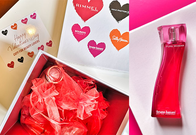 san valentino coty cosmetici beauty pacchetto rossetto fondotinta ombretto biglietto di auguri festa degli innamorati