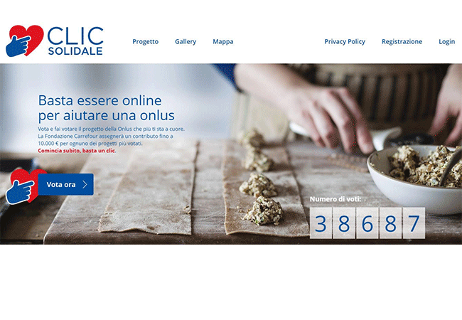 clic solidale carrefour nutrizione alimentazione sostenibile