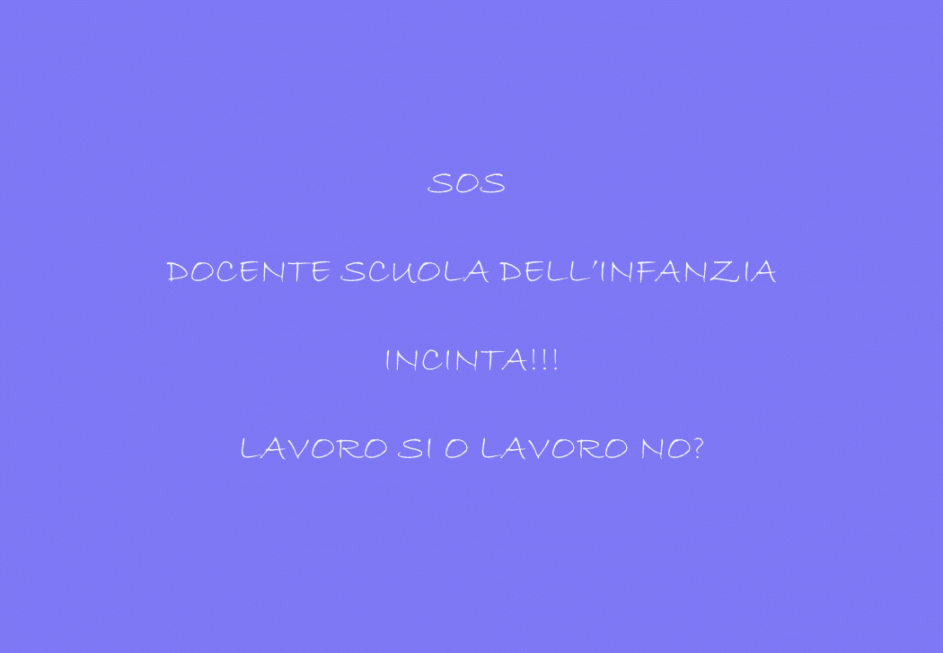 maternità docenti, scuola dell'infanzia, asilo, blonde suite