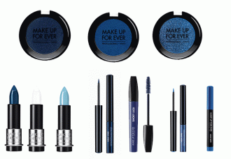 Makeup di Natale, makeupforever, trucco blu, blonde suite,