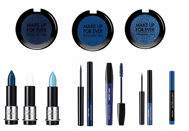 Makeup di Natale, makeupforever, trucco blu, blonde suite,
