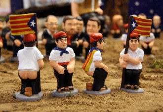 caganer, barcellona, spagna, blonde suite