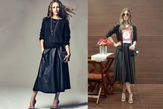 gonna di pelle come indossarla outfit moda