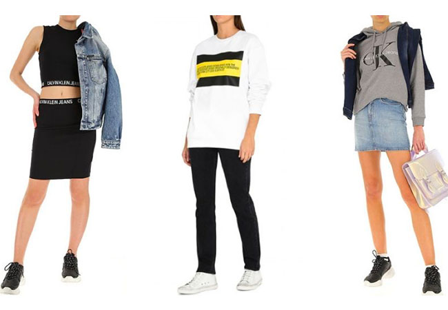my calvin klein campagna pubblicitaria autentica vestiti intimo uomo donna maglia